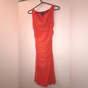Ralph Lauren orange cocktail dress size 6 women’s. Has 2 layers.